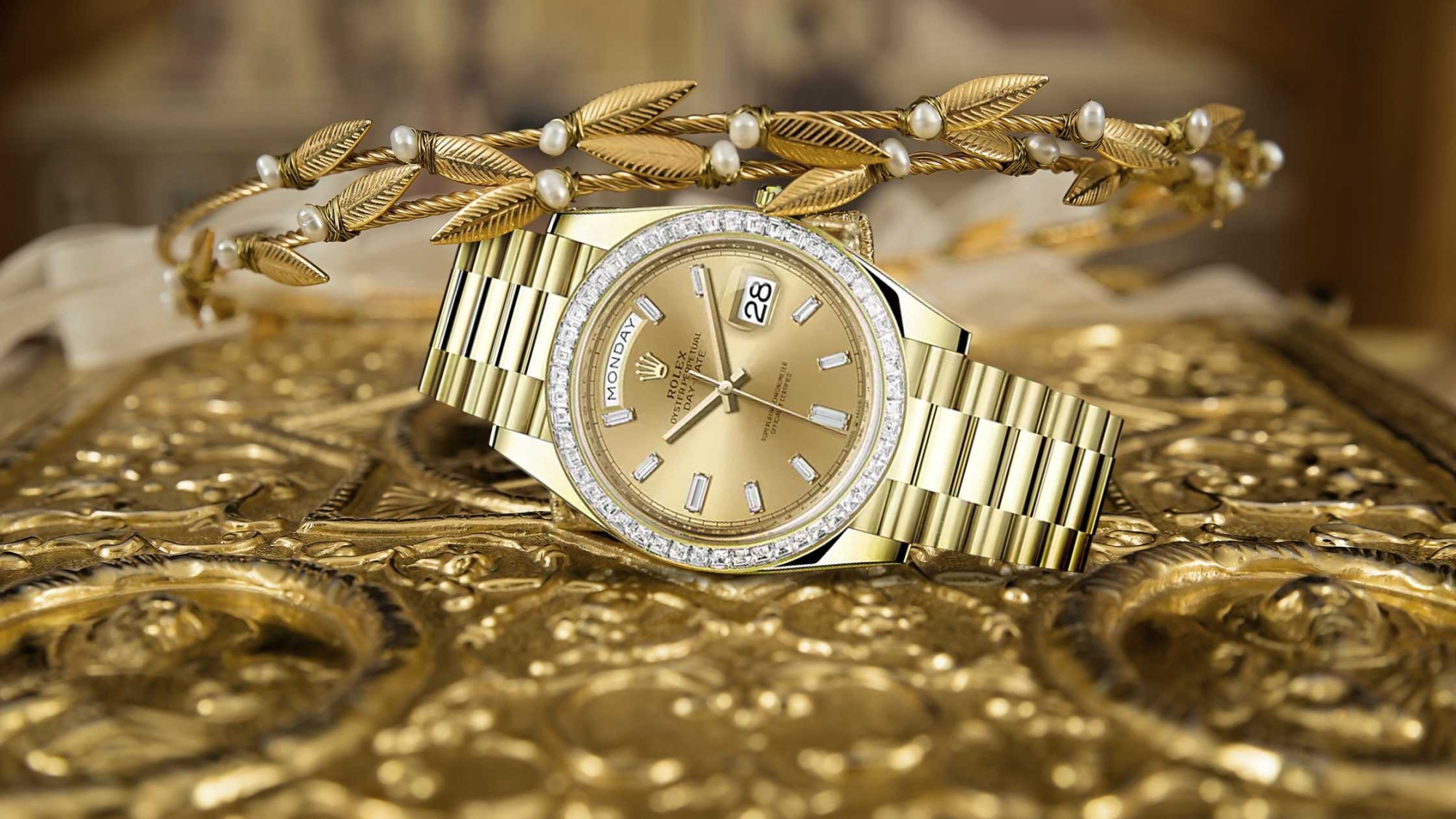 Diamond watch close-up